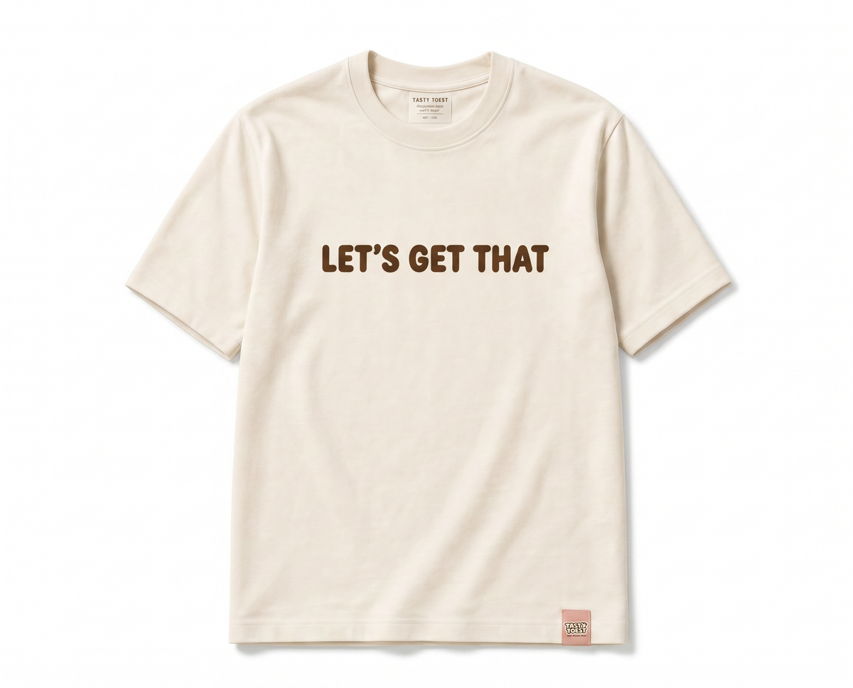 Tasty Toest Tee — pink hem tag detail.